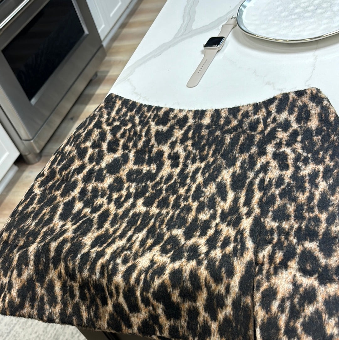 Leopard mini skirt