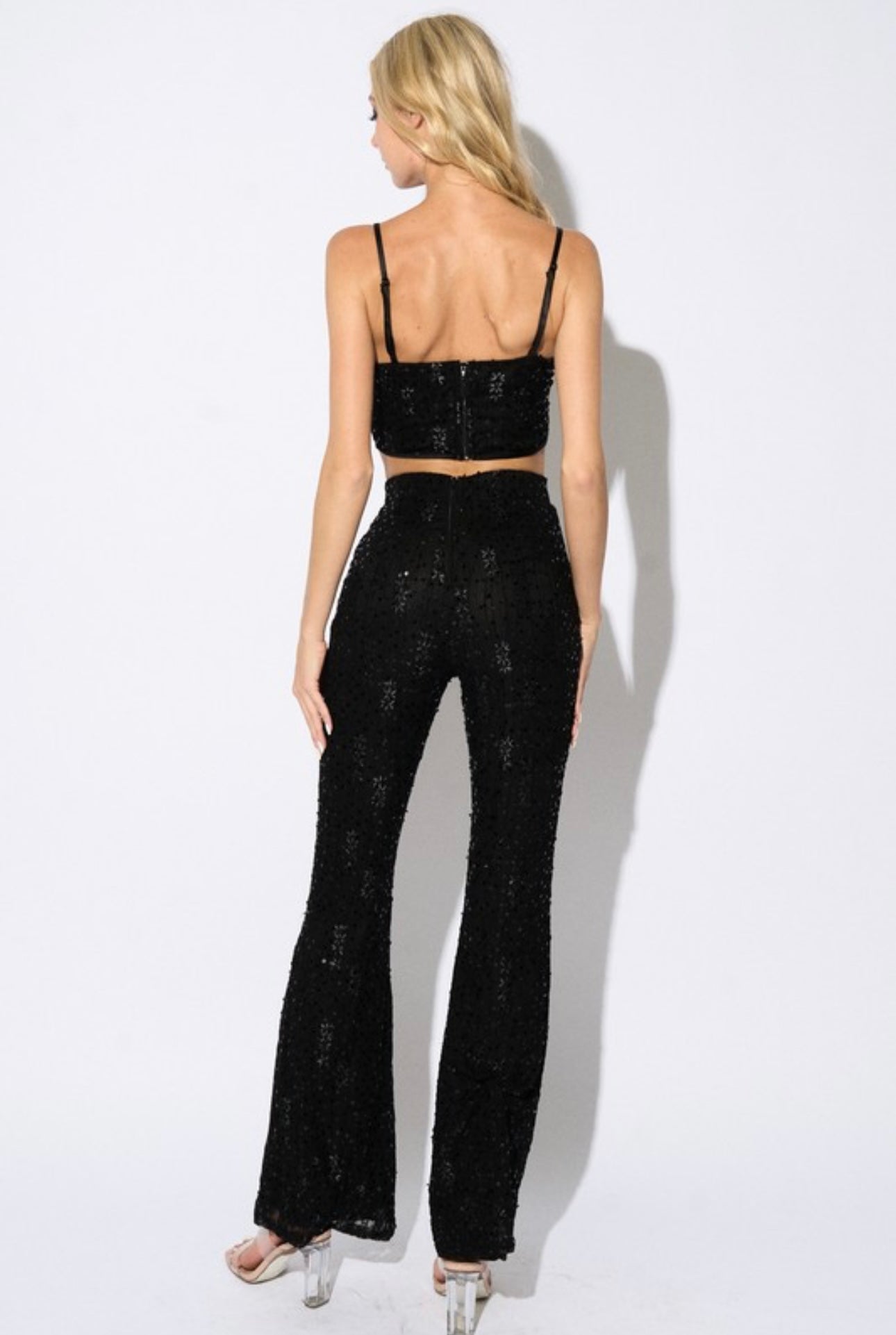 Sequin Flare Pants