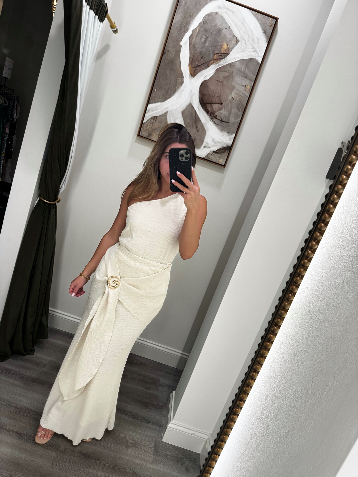 Cream Asymmetric Top