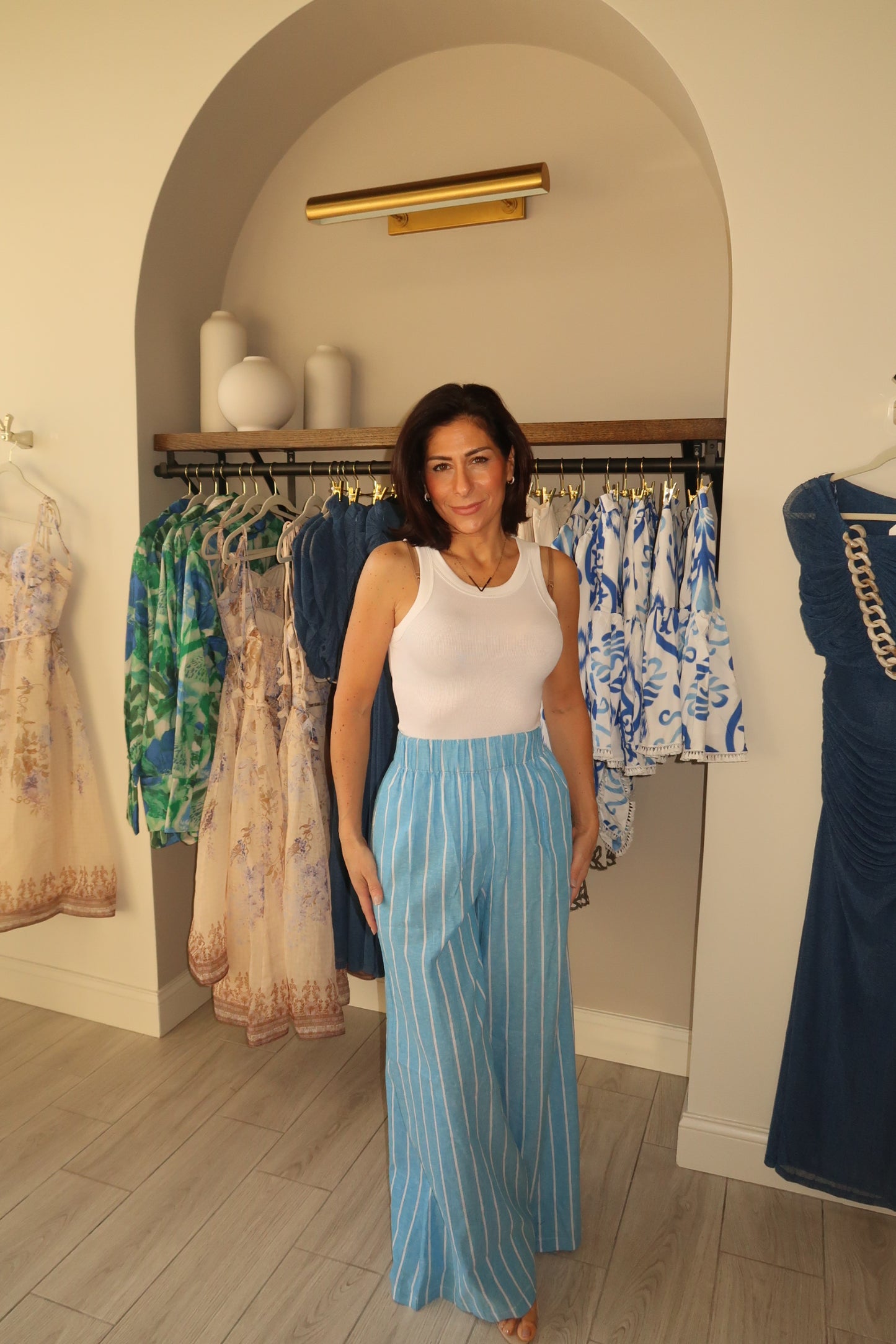 Striped Linen Pants