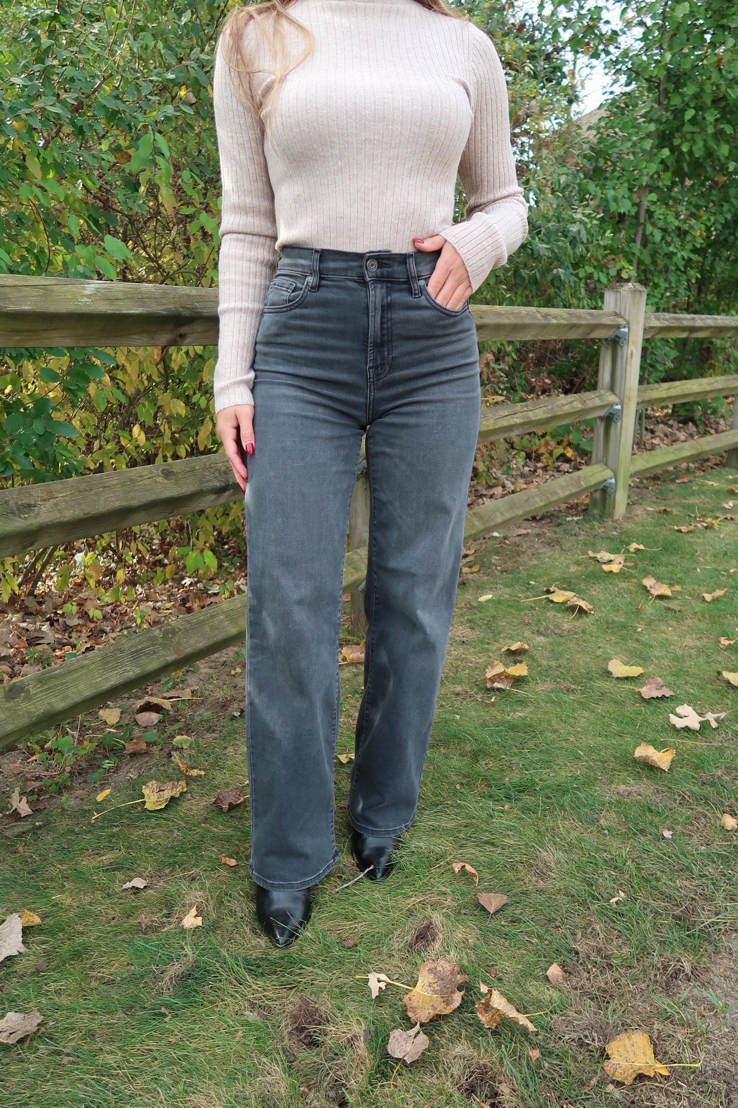 High Waist Wide Leg Dad Jean
