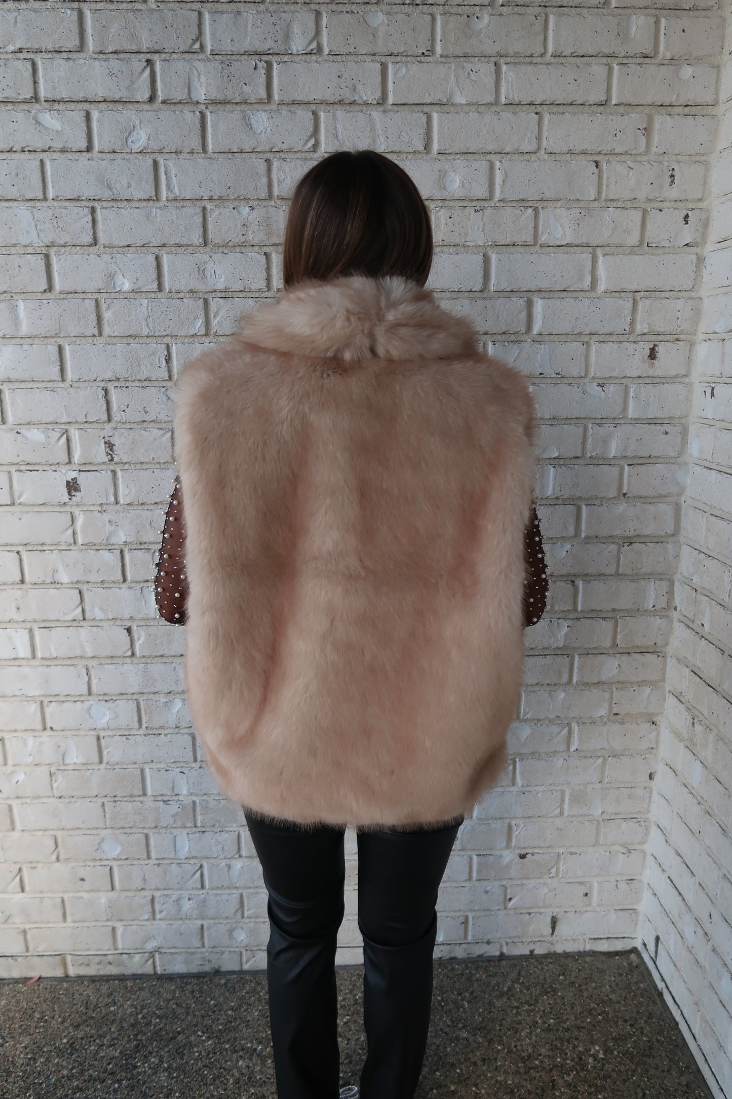 French Stone Fur Vest