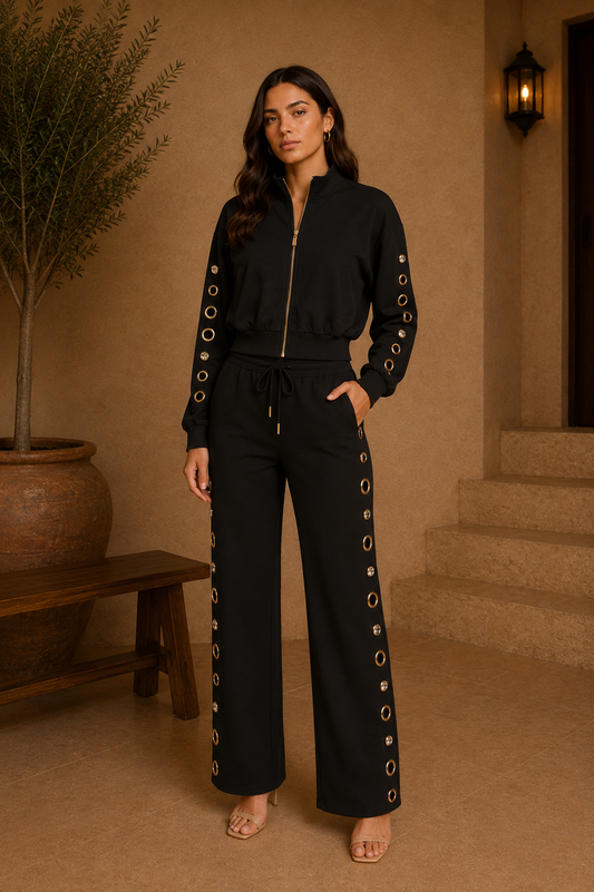 Grommet Detail SweatPants
