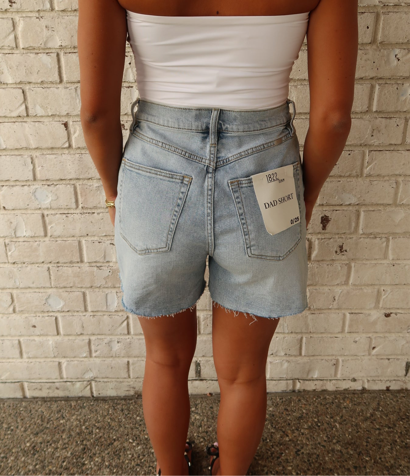 Light Wash Dad Shorts
