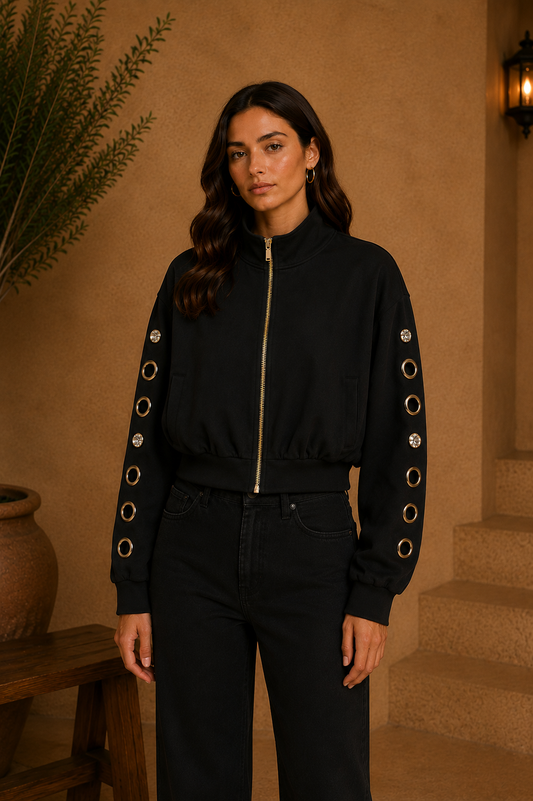 Grommet Detail Jacket
