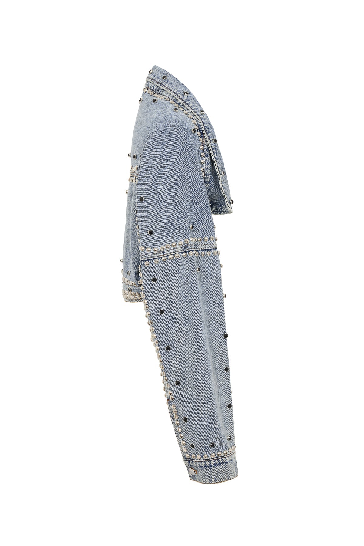 Jade Denim Studded Bolero Jacket