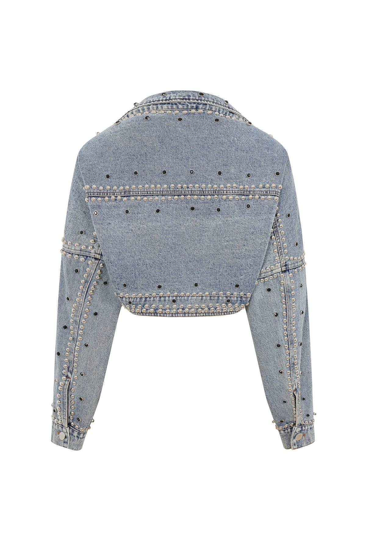 Jade Denim Studded Bolero Jacket